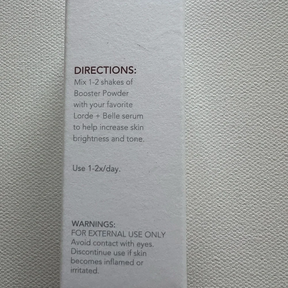 New Never Opened C+ Brightening Booster Foundation by Lorde * Belle (E3)